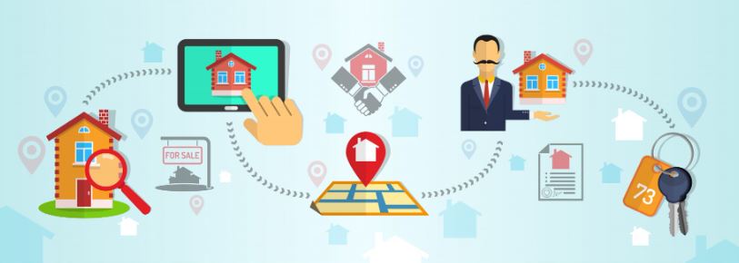 Illustration du processus d’achat immobilier, de la recherche de maison à la remise des clés